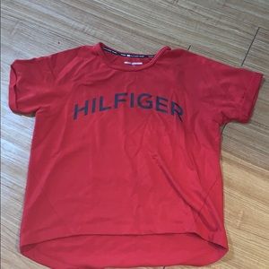 Red Tommy Hilfiger shirt